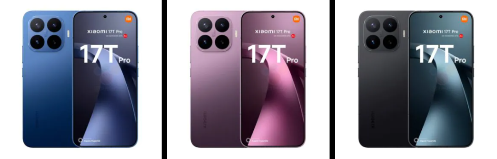 Colores que se implementarán en el Xiaomi 17T Pro